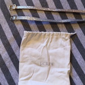 Set of Glittery J Crew Belts with Bag